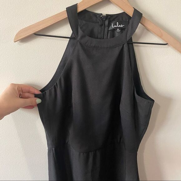 Lulu’s Mamacita Black Halter Skater Dress - Picture 4 of 7